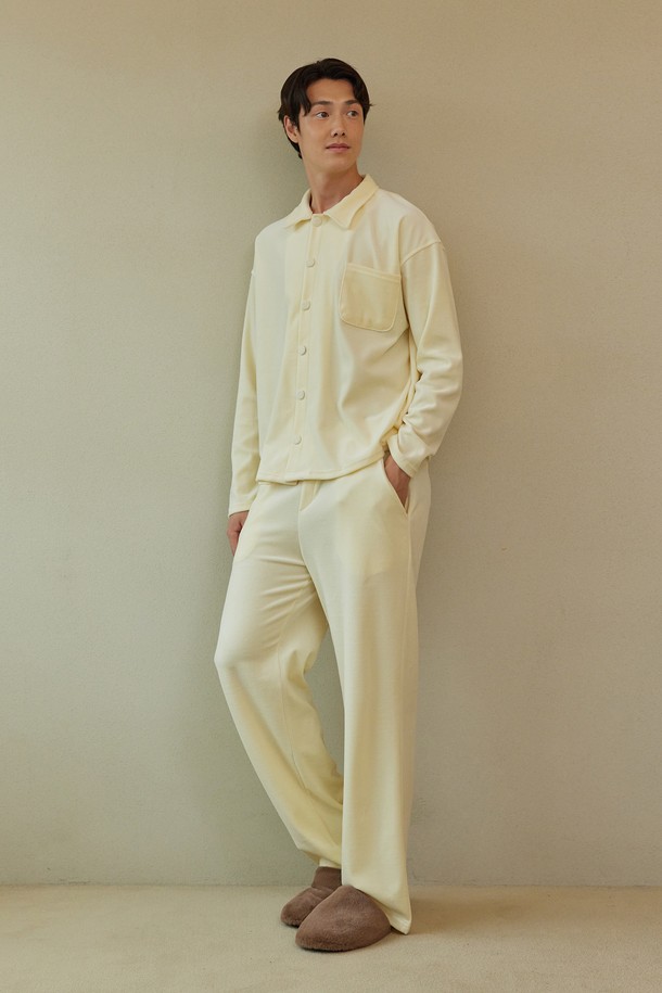 atempo - 언더웨어 - VELOUR PAJAMA SET_cream (men)