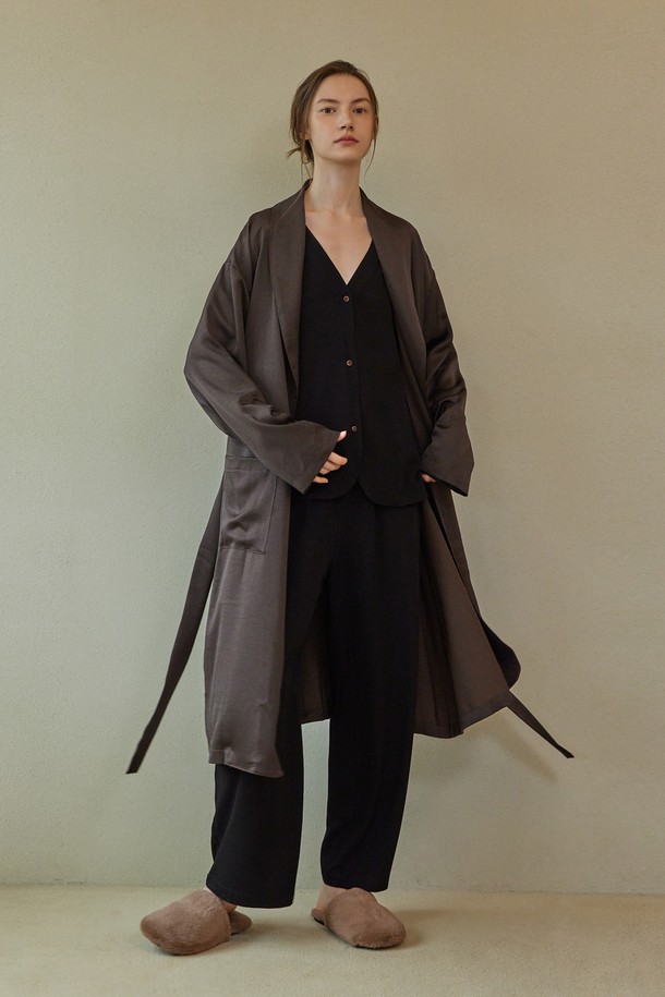 atempo - 홈웨어 - CLASSIC LONG ROBE_dark brown (women)