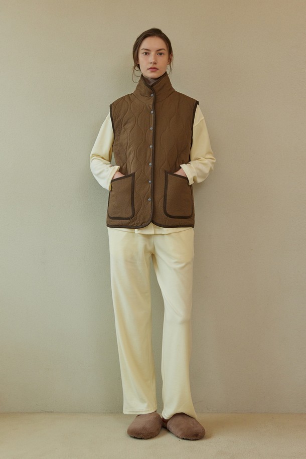 atempo - 패딩 - QUILTING PADDING VEST_brown (women)