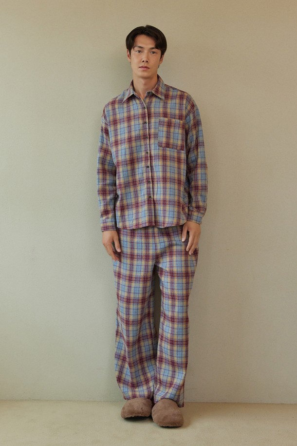 atempo - 언더웨어 - FIRST PAJAMA SET_whisper check (men)