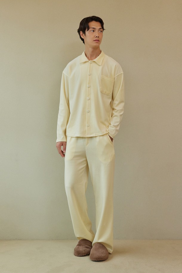 atempo - 언더웨어 - VELOUR PAJAMA SET_cream (men)