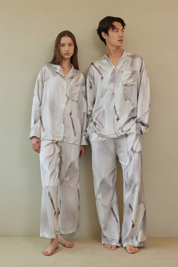 atempo - 언더웨어 - CLASSIC PAJAMA COUPLE SET_gentle wave