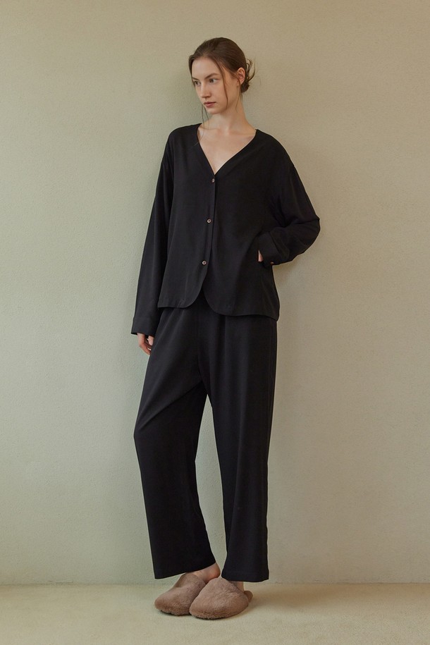 atempo - 홈웨어 - COZY ROUND PAJAMA SET_ebony black