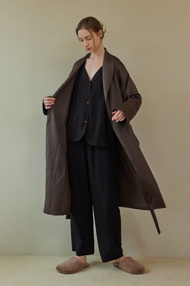 atempo - 홈웨어 - CLASSIC LONG ROBE_dark brown (women)