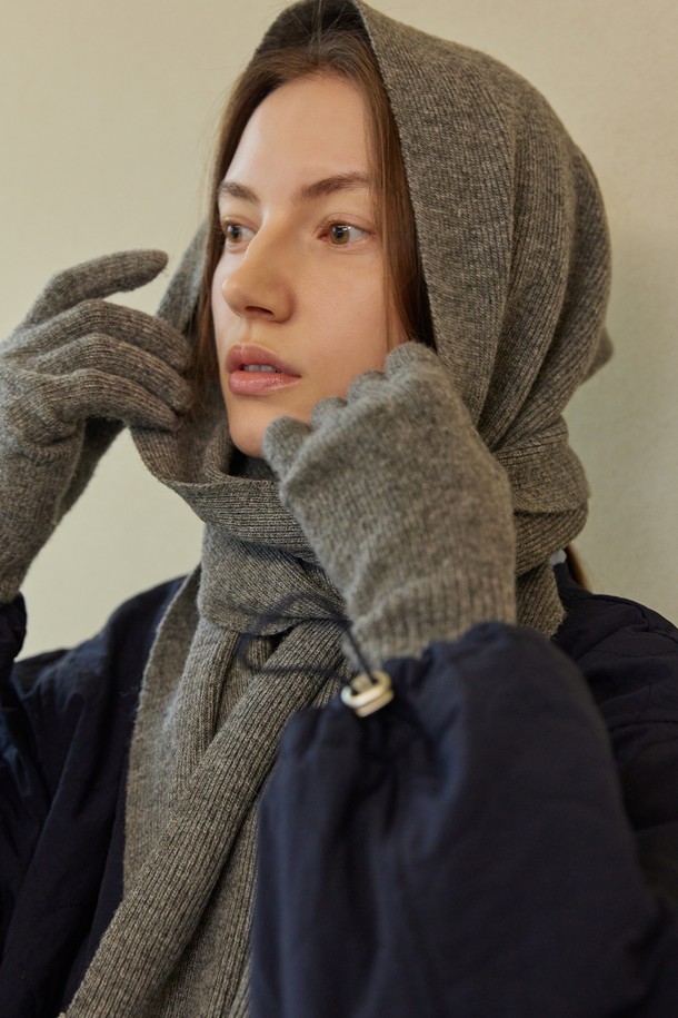 atempo - 홈웨어 - WOOL KNIT GLOVES_grey