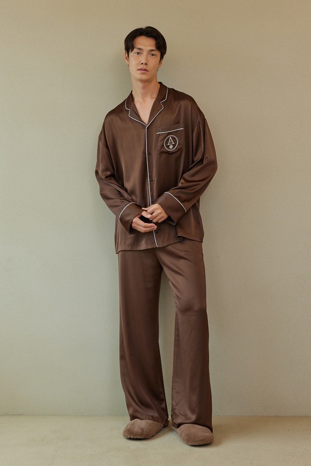 atempo - 언더웨어 - CLASSIC PAJAMA SET_ chocolate