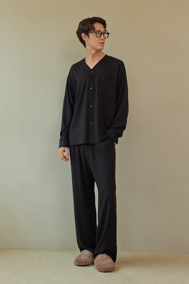 atempo - 언더웨어 - COZY PAJAMA SET_ebony black