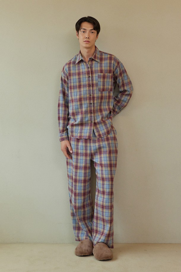 atempo - 언더웨어 - FIRST PAJAMA SET_whisper check (men)