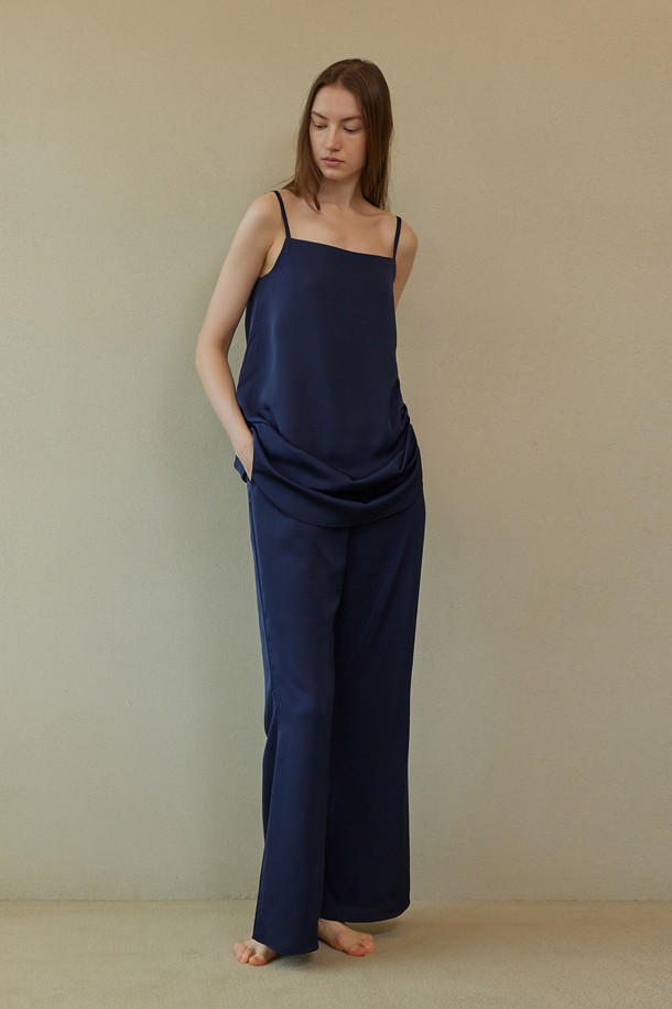 atempo - 홈웨어 - LONG SLIP PAJAMA SET_royal navy