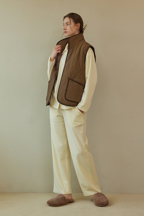 atempo - 패딩 - QUILTING PADDING VEST_brown (women)