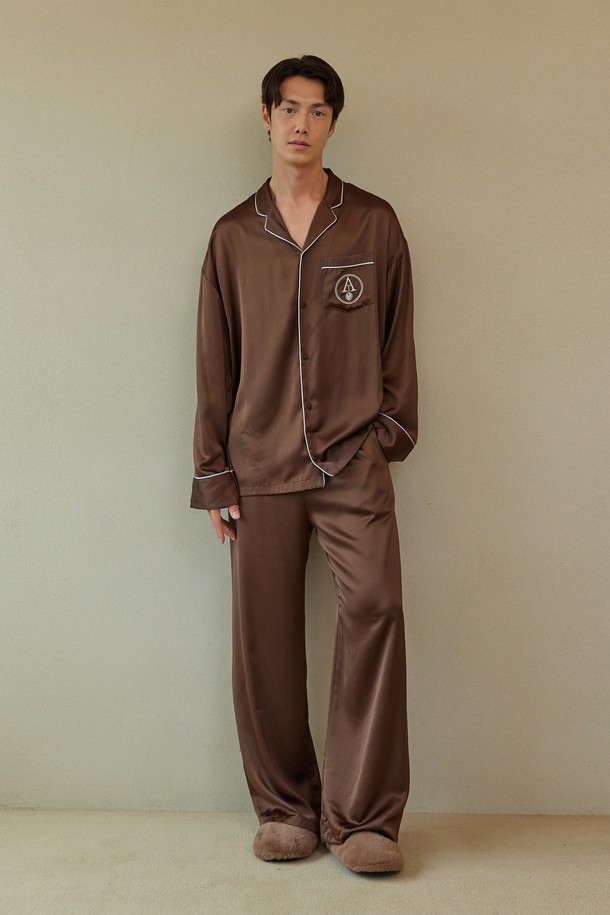 atempo - 언더웨어 - CLASSIC PAJAMA COUPLE SET_chocolate