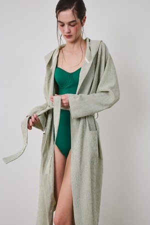 BEACH STRIPE ROBE_green (women)