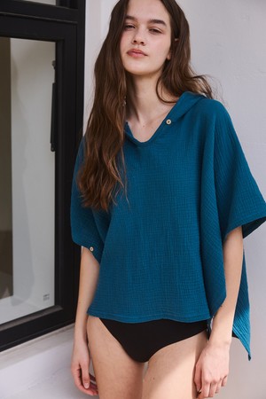 BEACH HOOD CAPE_teal green (women)