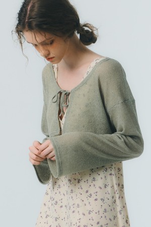 SUMMER RIBBON CARDIGAN_green