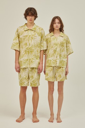 BALI PAJAMA COUPLE SET_lime green