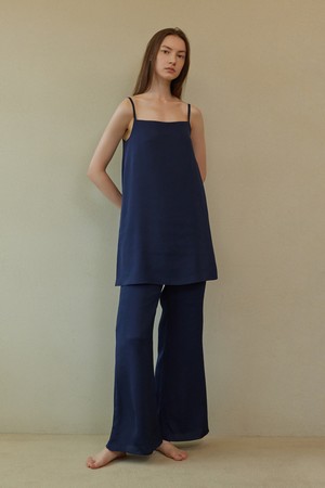 LONG SLIP PAJAMA SET_royal navy