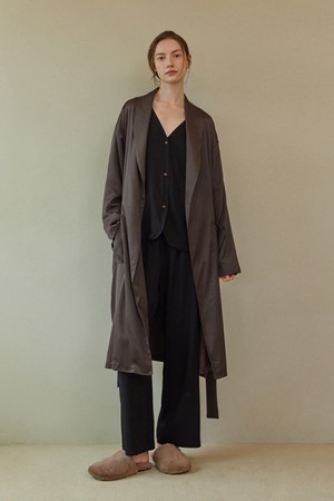 CLASSIC LONG ROBE_dark brown (women)