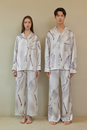 CLASSIC PAJAMA COUPLE SET_gentle wave