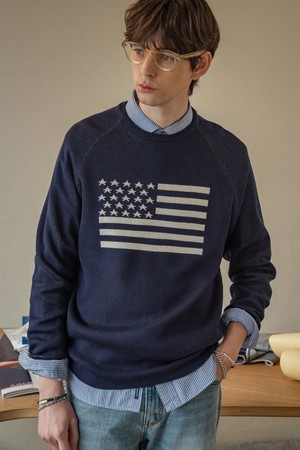 KN-28 American flag sweater