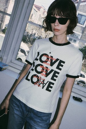 [23SS] A3442 LOVE ringer T-shirt