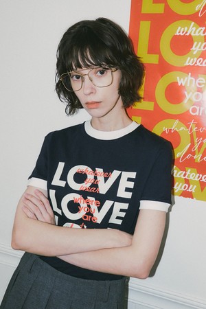 [23SS] A3442 LOVE ringer T-shirt