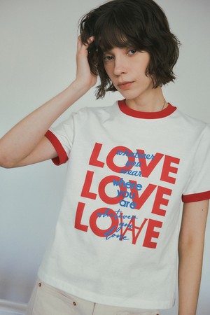 [23SS] A3442 LOVE ringer T-shirt