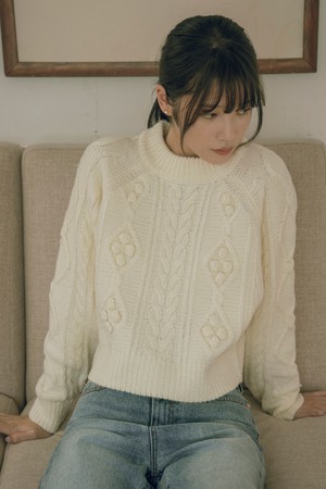 [23 WINTER] KN4241 Grandma cable round knit