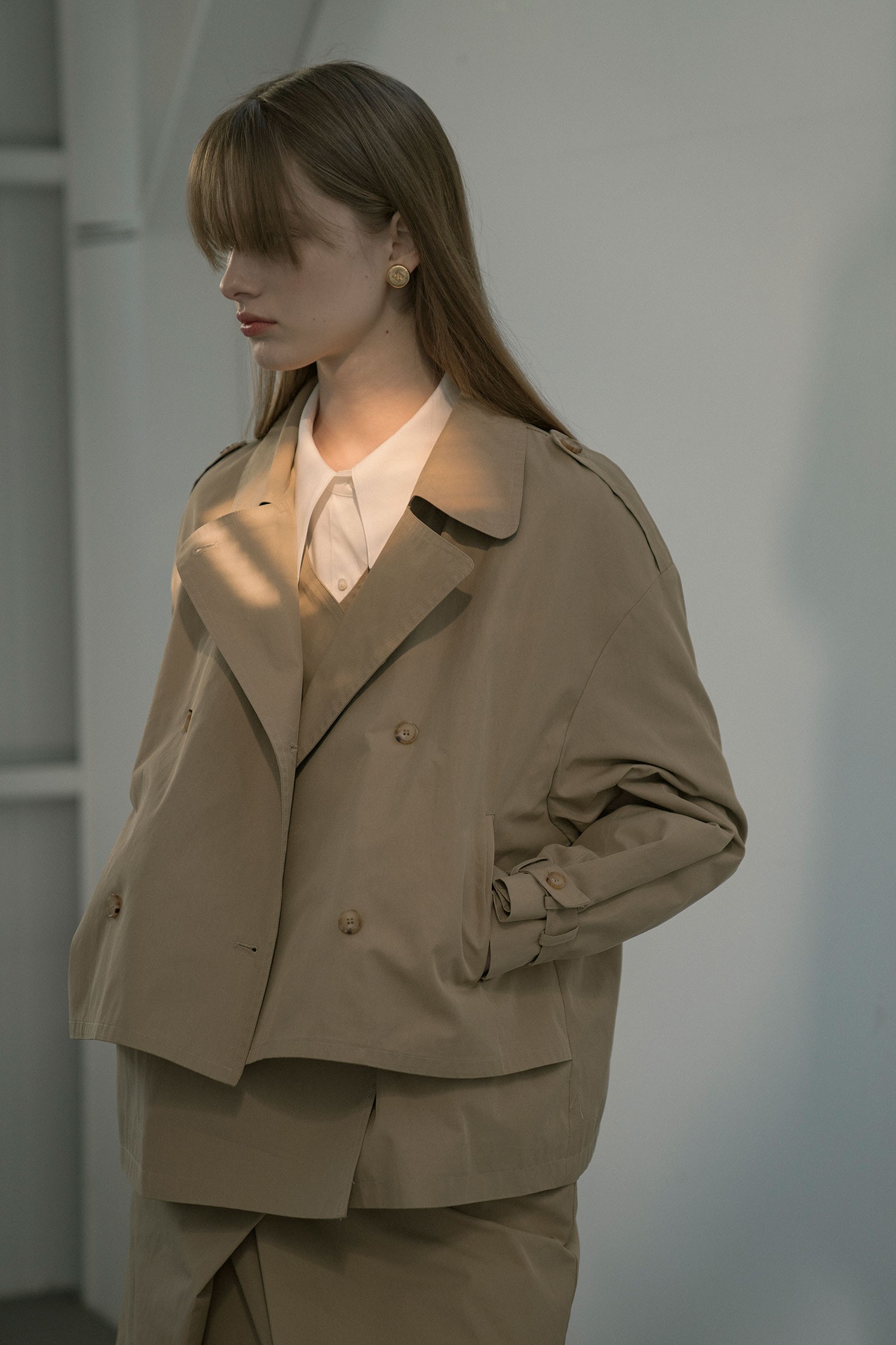 23EARLY SPRING] SIOT4073 Layered Trench Coat_Siyazu