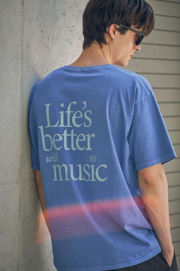 HALBKREIS - 반팔티셔츠 - T20046 Music printing T-shirt