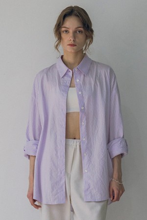 [24SS] A3479 시스루 스트라이프 셔츠