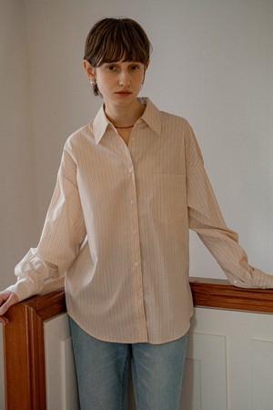 [25SS] A3515 오버핏 스트라이프 셔츠