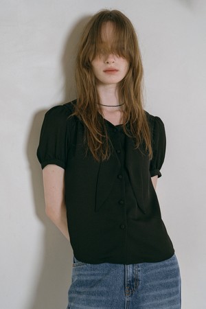 [25SS] A3535 세일러 타이 블라우스