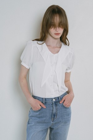 [25SS] A3535 세일러 타이 블라우스