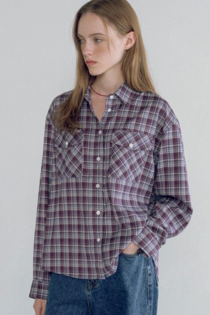 [25FW] A3543 투 포켓 체크 셔츠