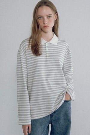 [25FW] A3547 스트라이프 칼라 티셔츠