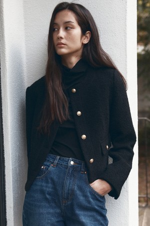 [25WINTER] O3757 알파카 트위드 재킷