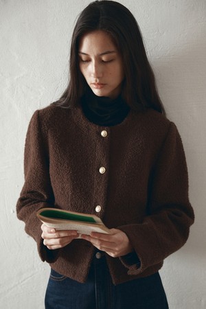 [25WINTER] O3757 알파카 트위드 재킷