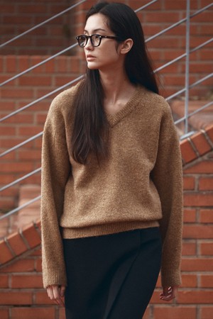 [25WINTER] KN4274 울 블렌드 브이넥 니트