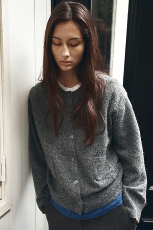 [25WINTER] KN4272 울 블렌드 헤어리 카디건