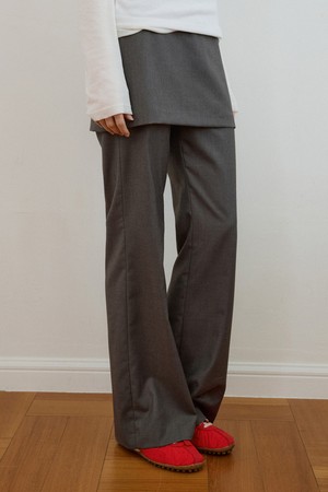 [26SPRING] P3296 오버레이 스커트 팬츠