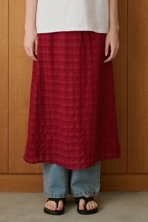 [26SPRING] P3298 맥시 체크 스커트