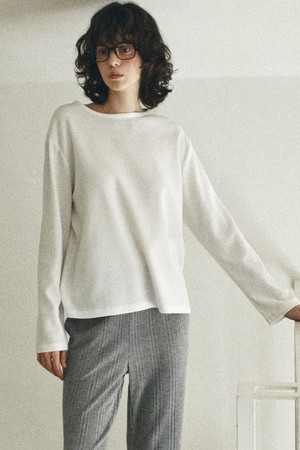 [26SPRING] A3575 와플 보트넥 티셔츠