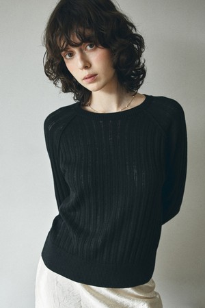 [26SPRING] KN4289 펀칭 래글런 니트