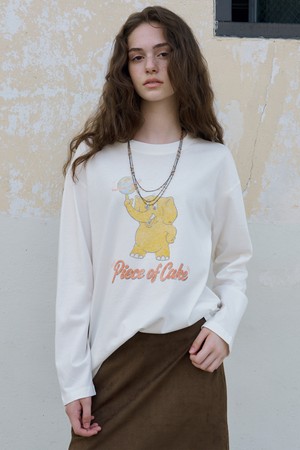 [26FALL] A3636 Retro elephant 롱 슬리브