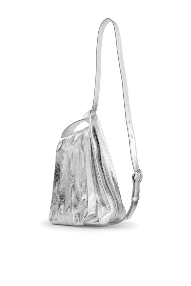 JOSEPH AND STACEY - 크로스백 - Lucky Pleats Pumpkin Bag Silver