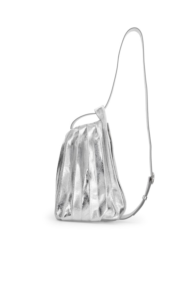 JOSEPH AND STACEY - 크로스백 - Lucky Pleats Pumpkin Bag Silver