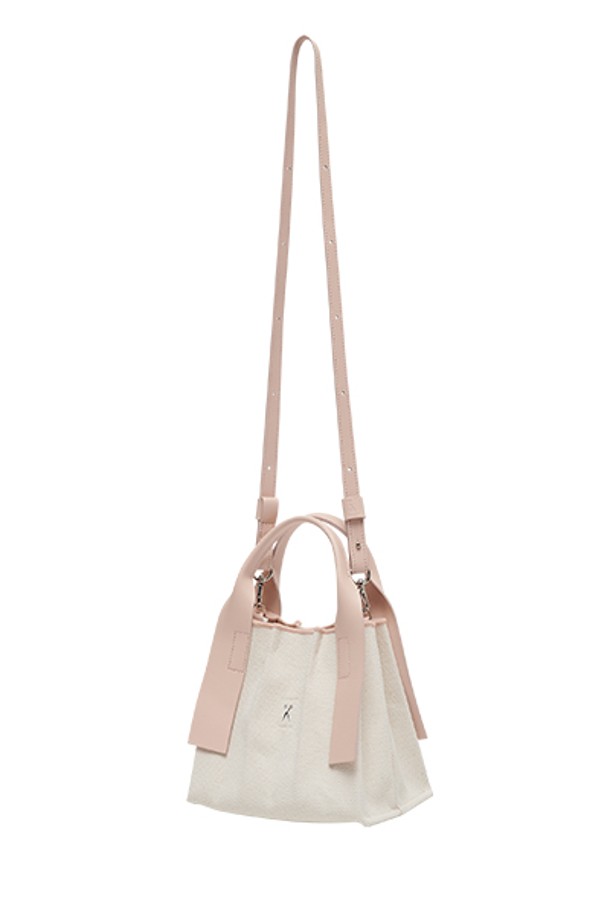 JOSEPH AND STACEY - 토트백 - Lucky Pleats Canvas Tote XS Nudy Pink