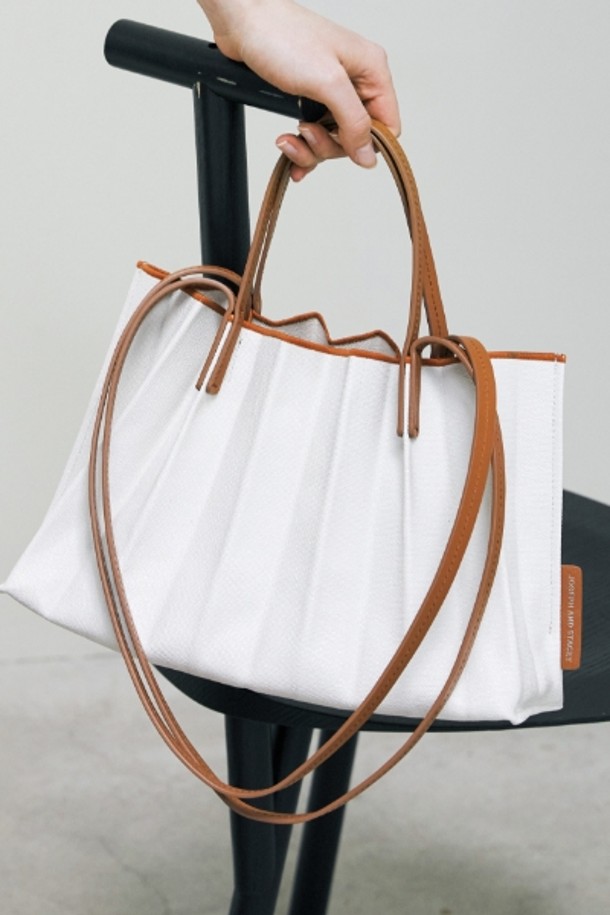 JOSEPH AND STACEY - 숄더백 - Lucky Pleats Canvas Coated Shopper S Pecan Brown