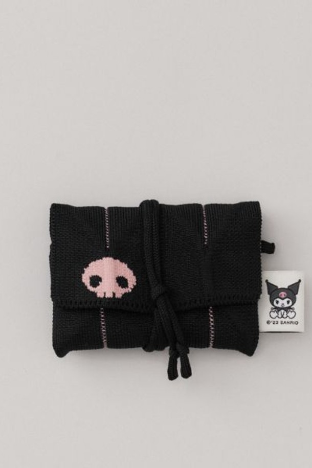 JOSEPH AND STACEY - 가방/지갑 - Lucky Pleats Knit Card Wallet Kuromi Rich Black