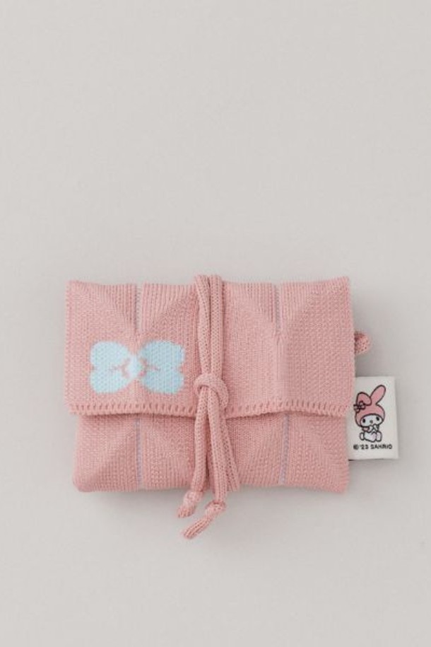 JOSEPH AND STACEY - 가방/지갑 - Lucky Pleats Knit Card Wallet My Melody Blossom Pink